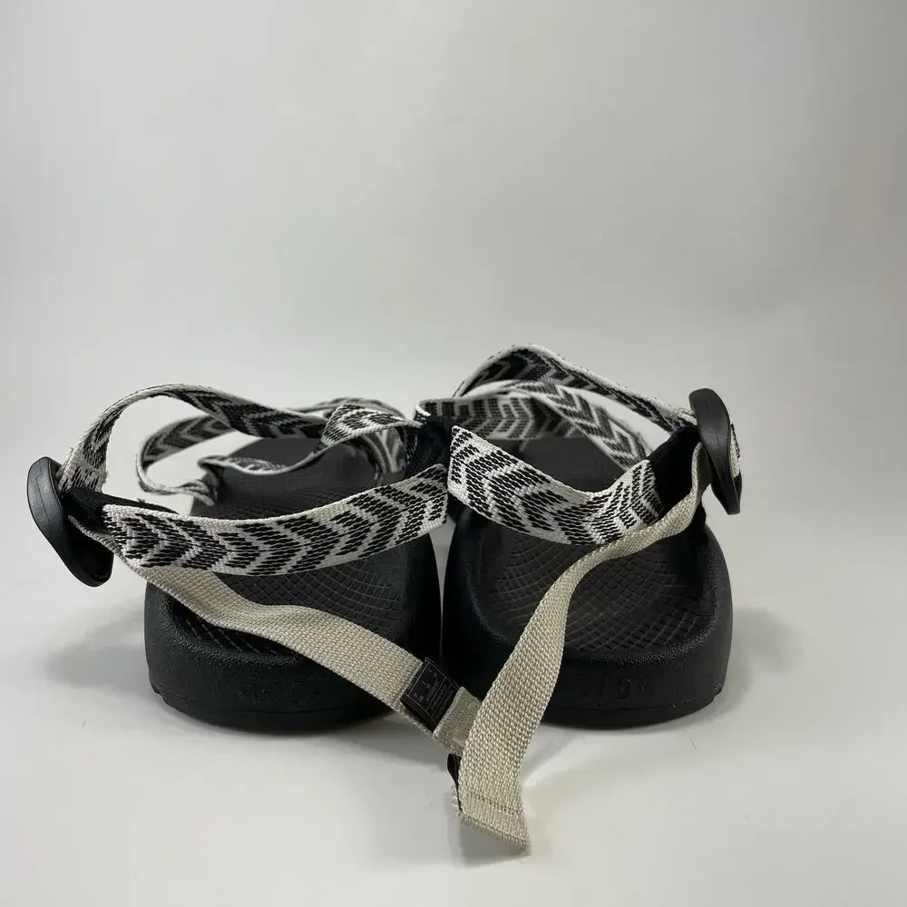 Chaco Z/Cloud 2 Womens 9 Black White Toe Loop Hiking Sport Sandals Active